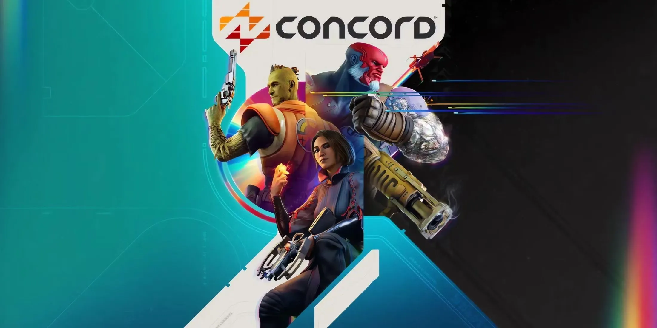 Ảnh bìa game Concord với các nhân vật đa dạng
