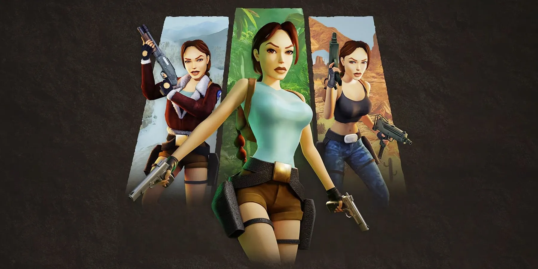 Ảnh quảng bá bộ sưu tập Tomb Raider 1-3 Remastered, khắc họa hình tượng nữ thám hiểm Lara Croft.