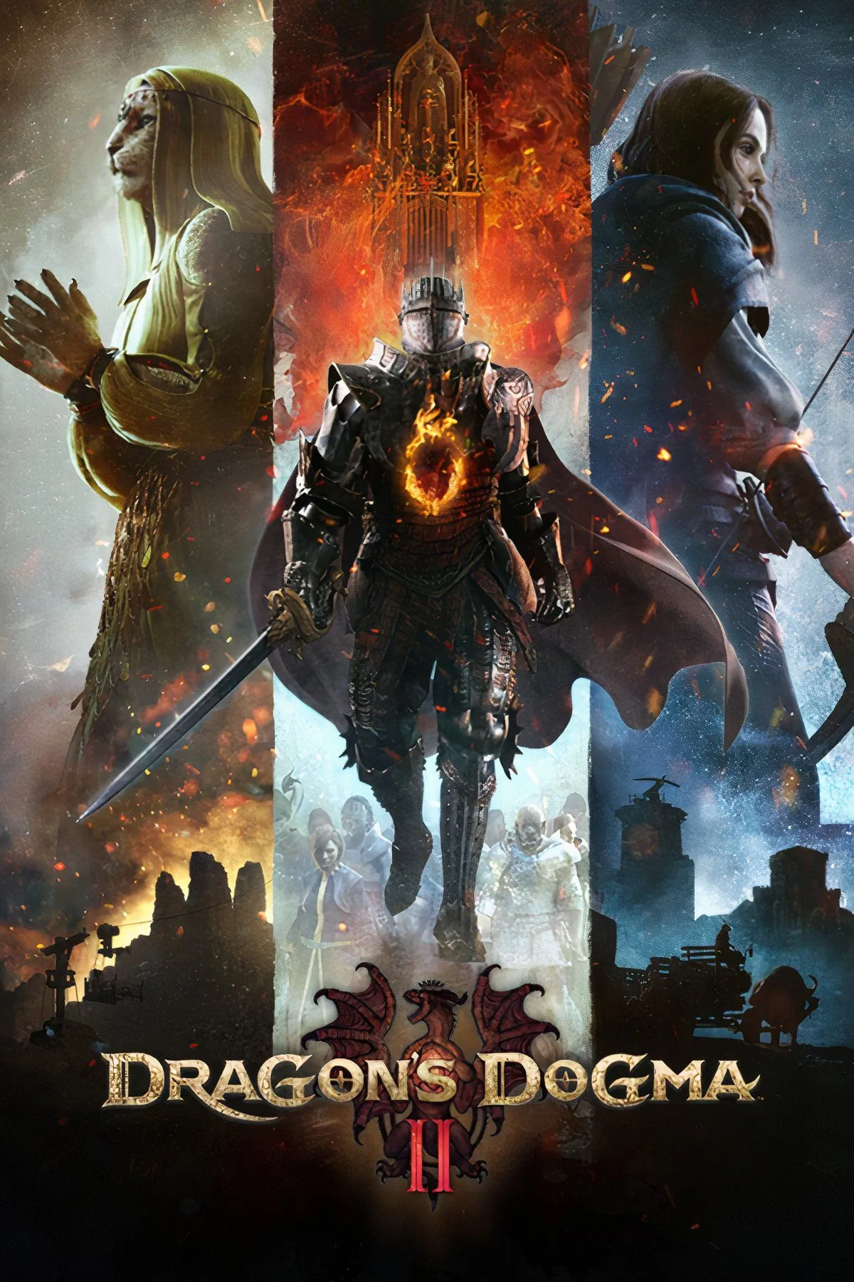 Arisen cưỡi Griffin khổng lồ trong thế giới mở của Dragon's Dogma 2.