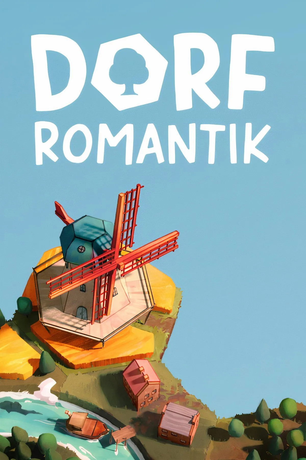 Bản đồ game Dorfromantik được tạo thành từ các ô lục giác với cảnh quan làng quê thanh bình