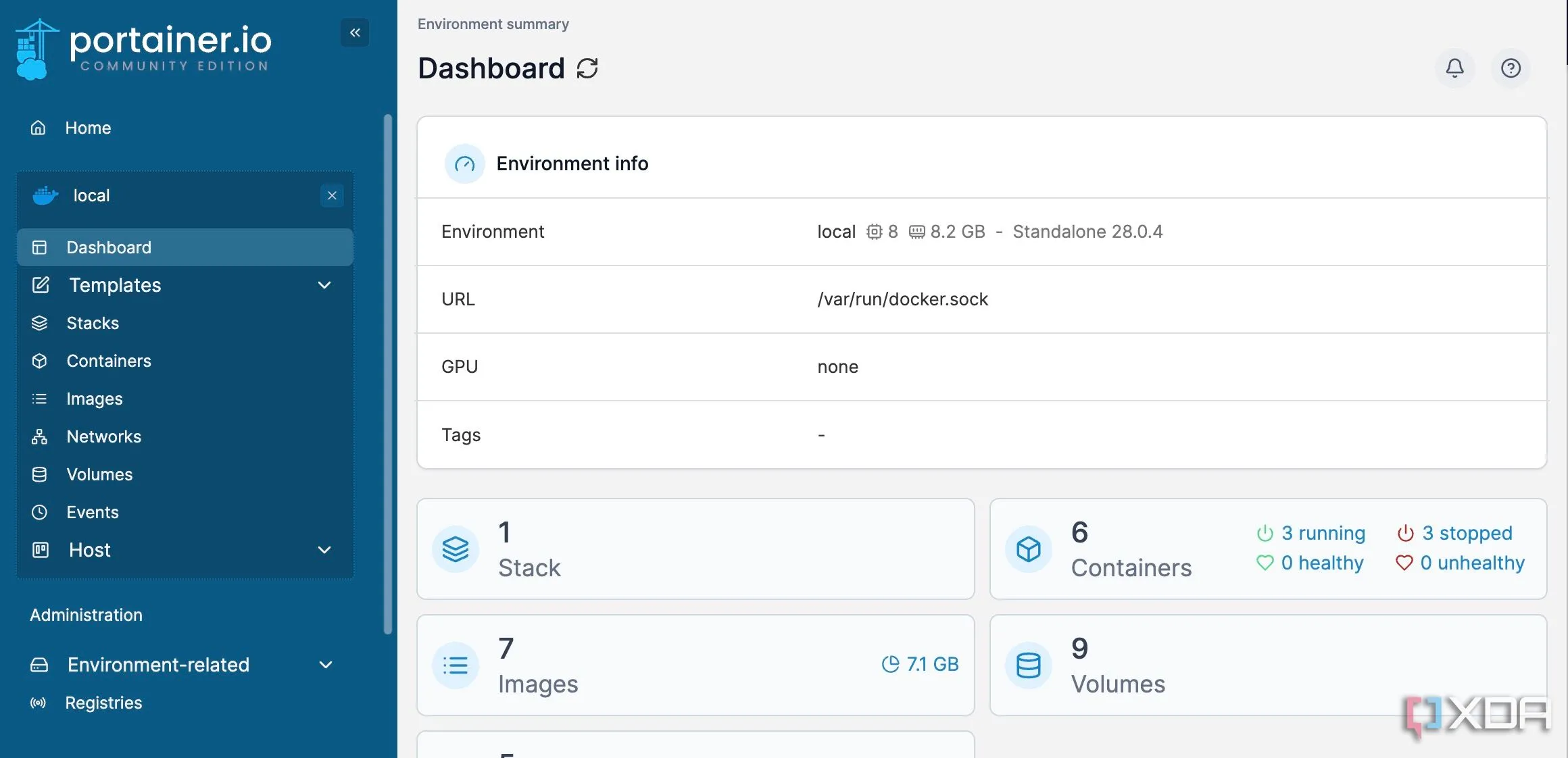 Bảng điều khiển tập trung của Portainer cho phép quản lý nhiều môi trường Docker