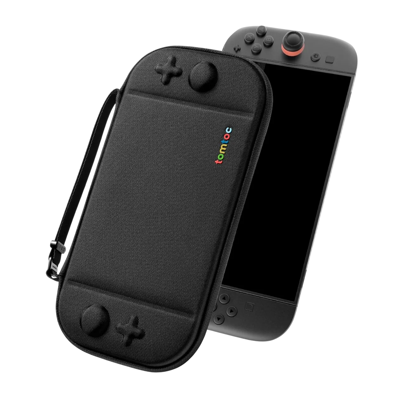 Bao da tomtoc Slim Carrying Case màu đen dành cho Nintendo Switch 2, thiết kế tối giản và chống sốc hiệu quả.