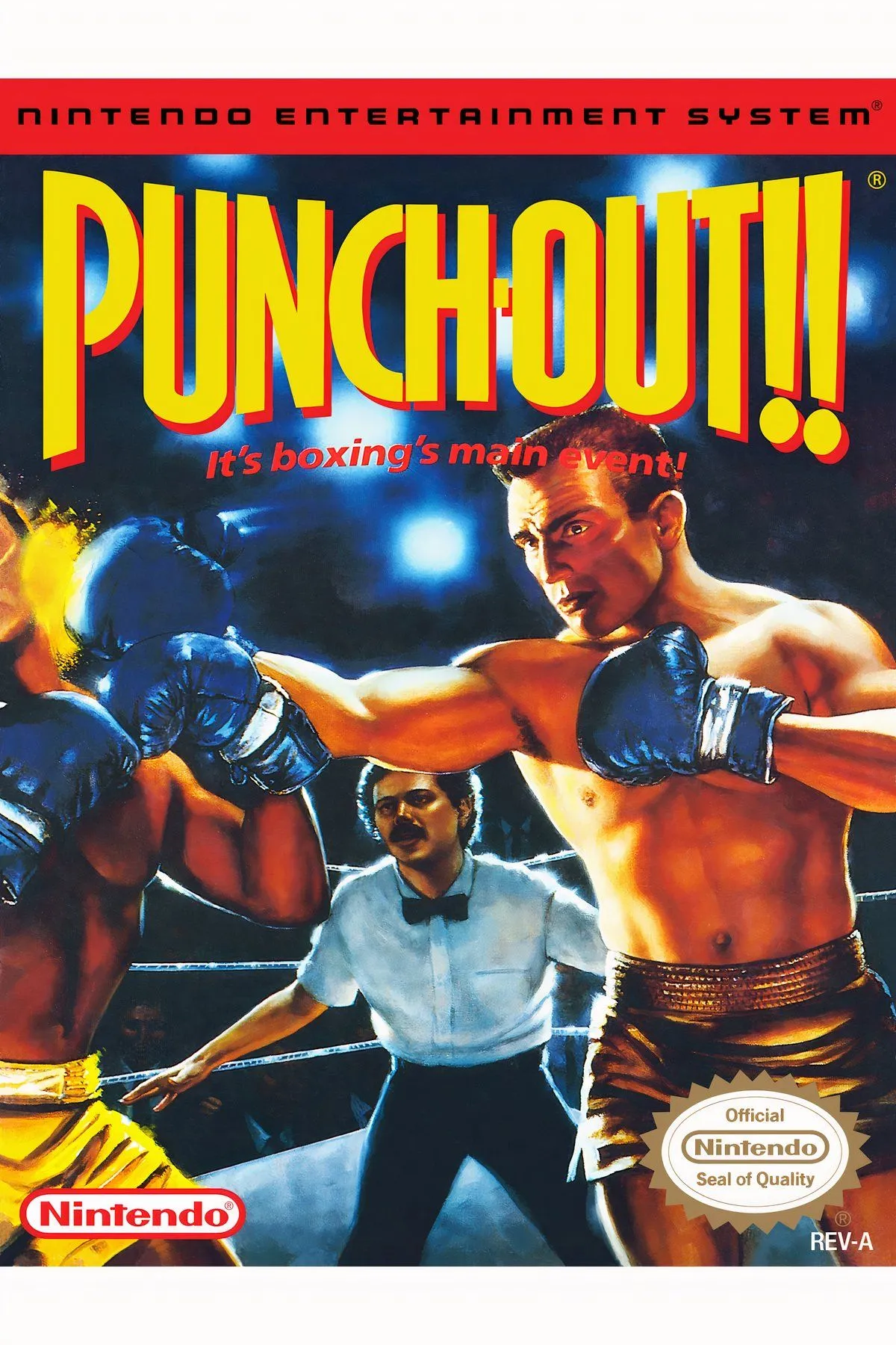 Bìa đĩa game Punch-Out!! với Little Mac và Mike Tyson