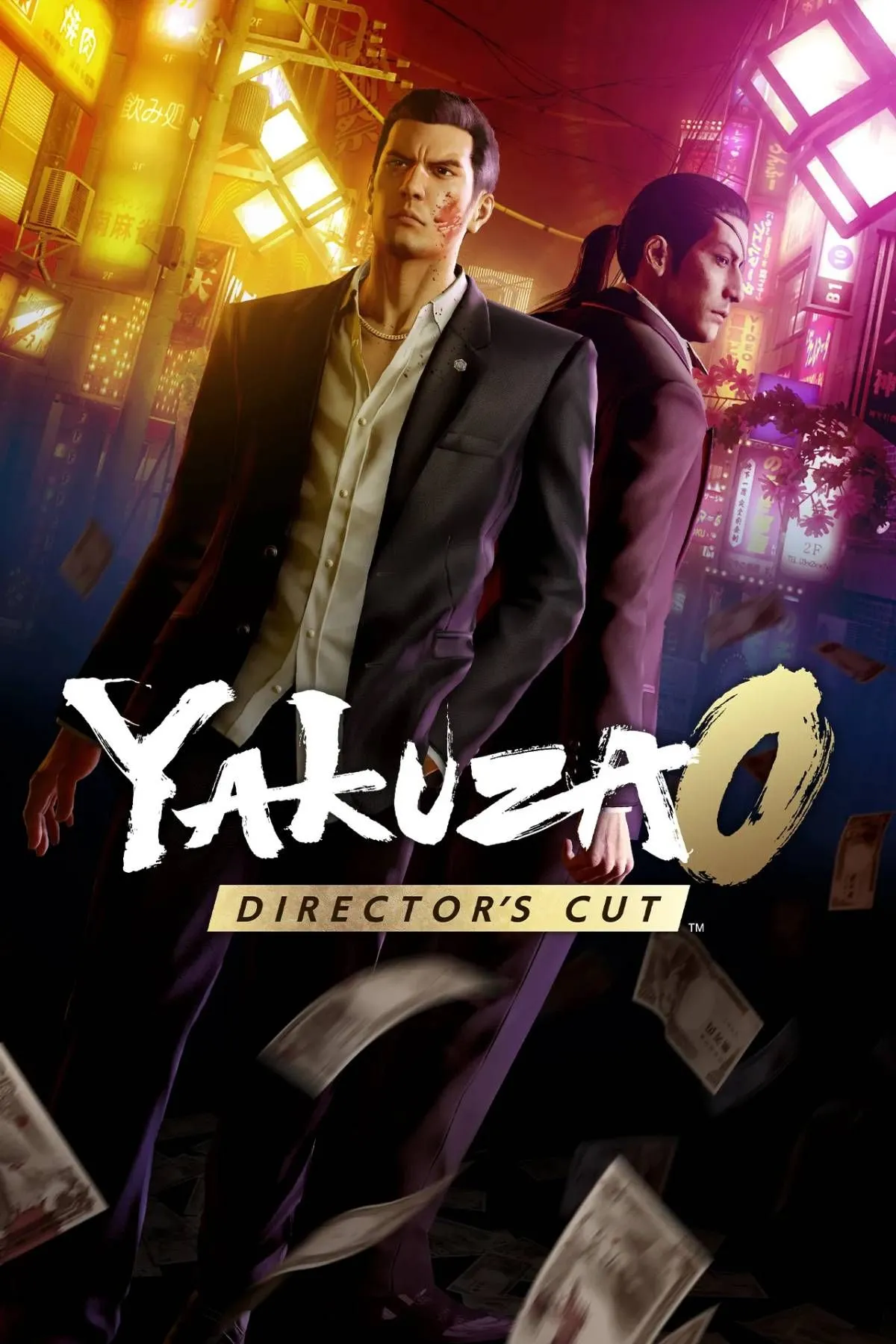Bìa game Yakuza 0 Director's Cut với các nhân vật chính