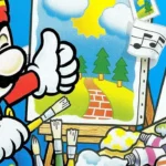 Bìa hộp game Mario Paint trên SNES, một tựa game sáng tạo yêu cầu chuột điều khiển