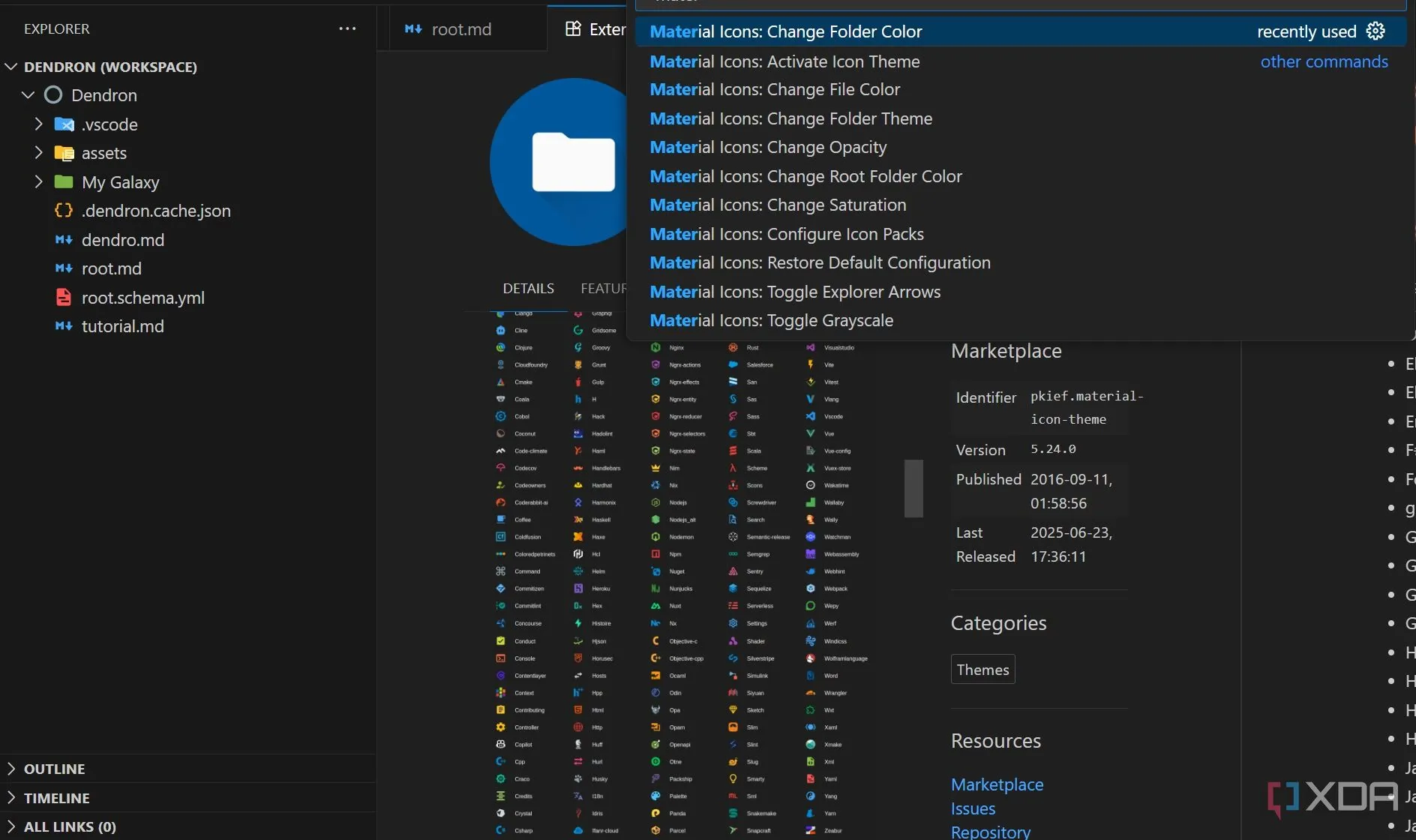 Biểu tượng file và thư mục đẹp mắt với Material Icon Theme trong VS Code