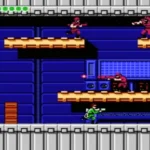 Bionic Commando trên NES với nhân vật chính đang sử dụng tay móc