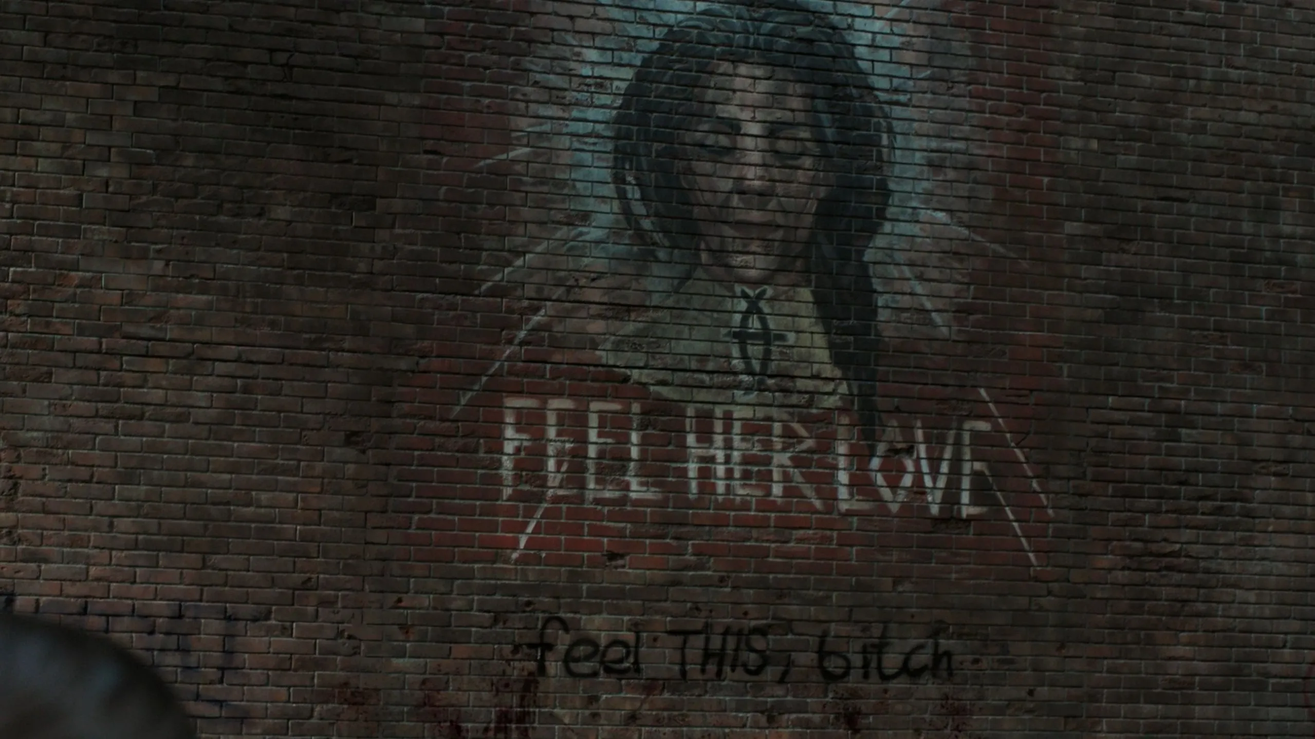 Bức tranh tường Seraphites trong The Last of Us Season 2 Episode 5, thể hiện tín ngưỡng của tộc người Scars