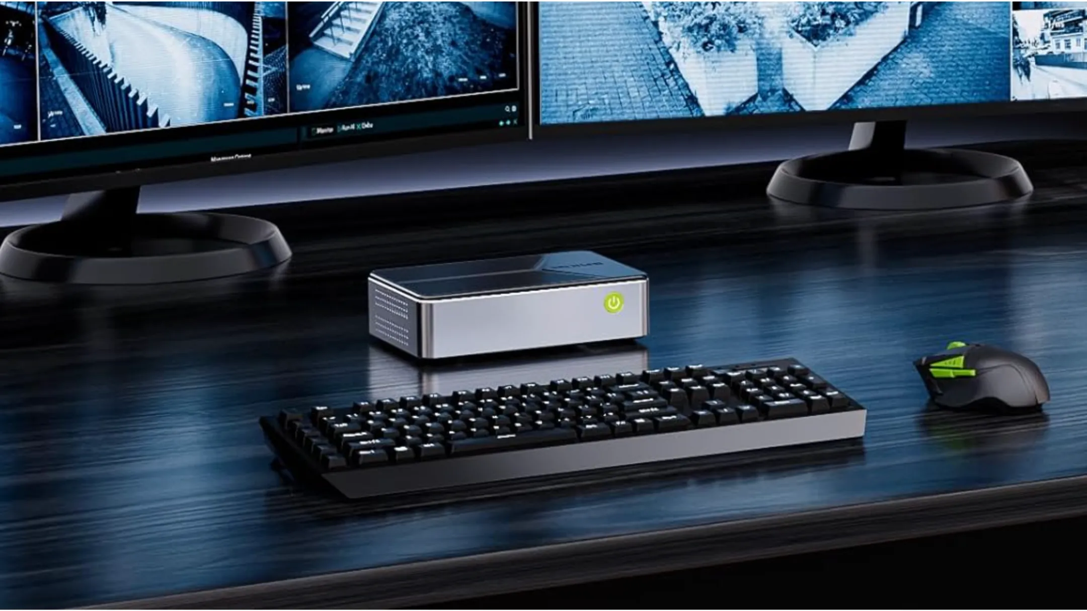Các cổng kết nối đa dạng trên thân máy tính mini GMKtec, nổi bật với USB-C và HDMI