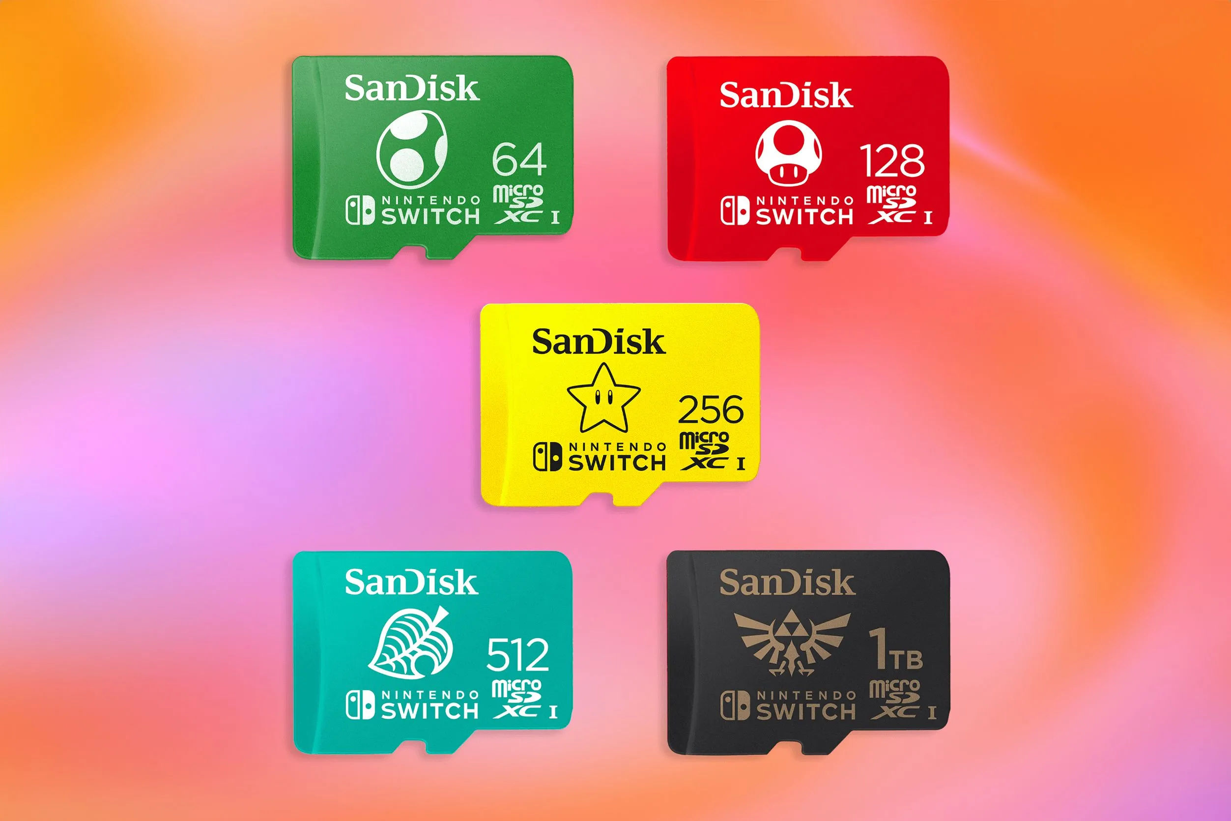 Các thẻ nhớ MicroSD với thương hiệu Nintendo Switch