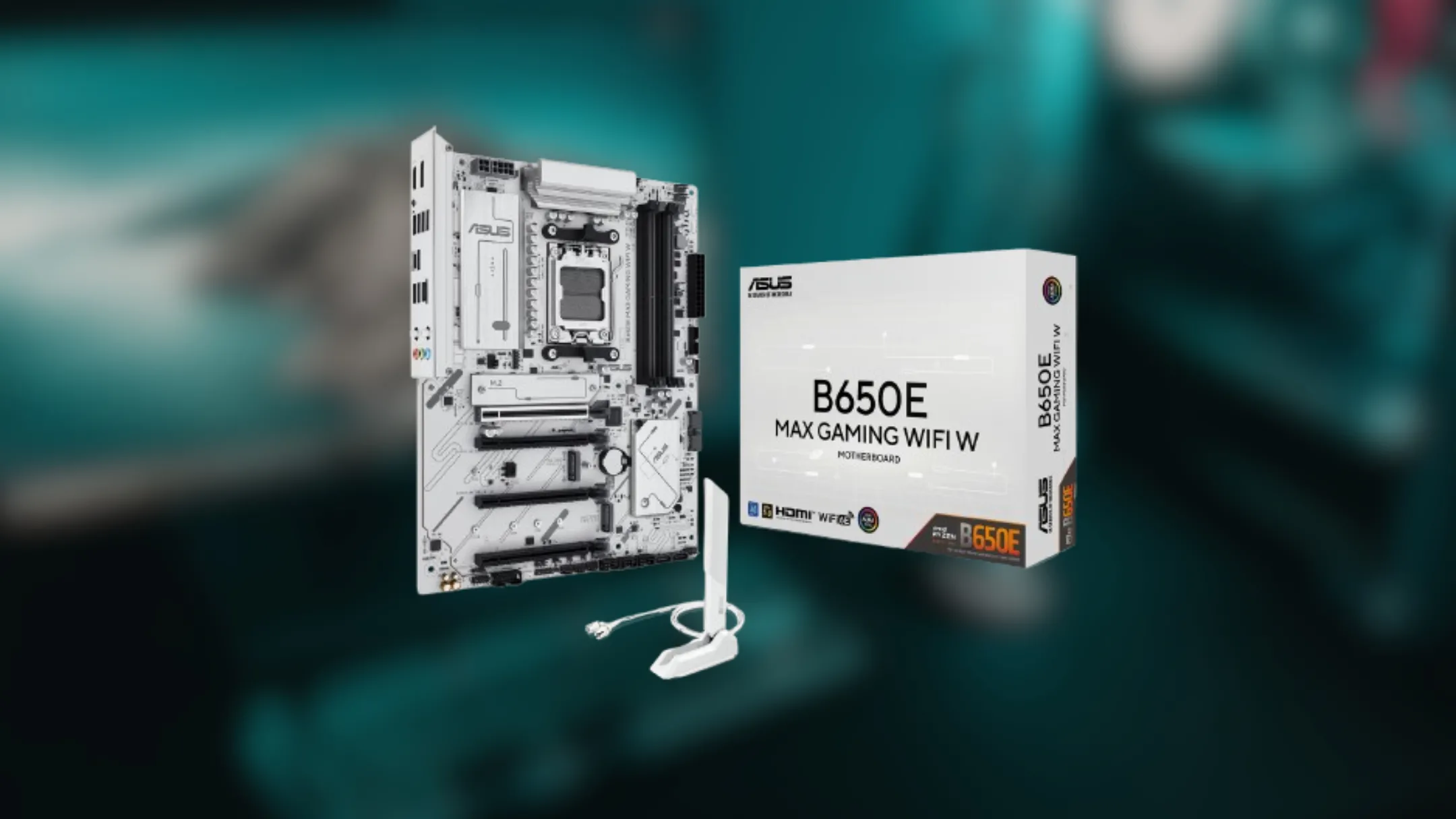 Cận cảnh các khe cắm DDR5, M.2 Gen5 và cổng kết nối của Asus B650E Gaming Wi-Fi
