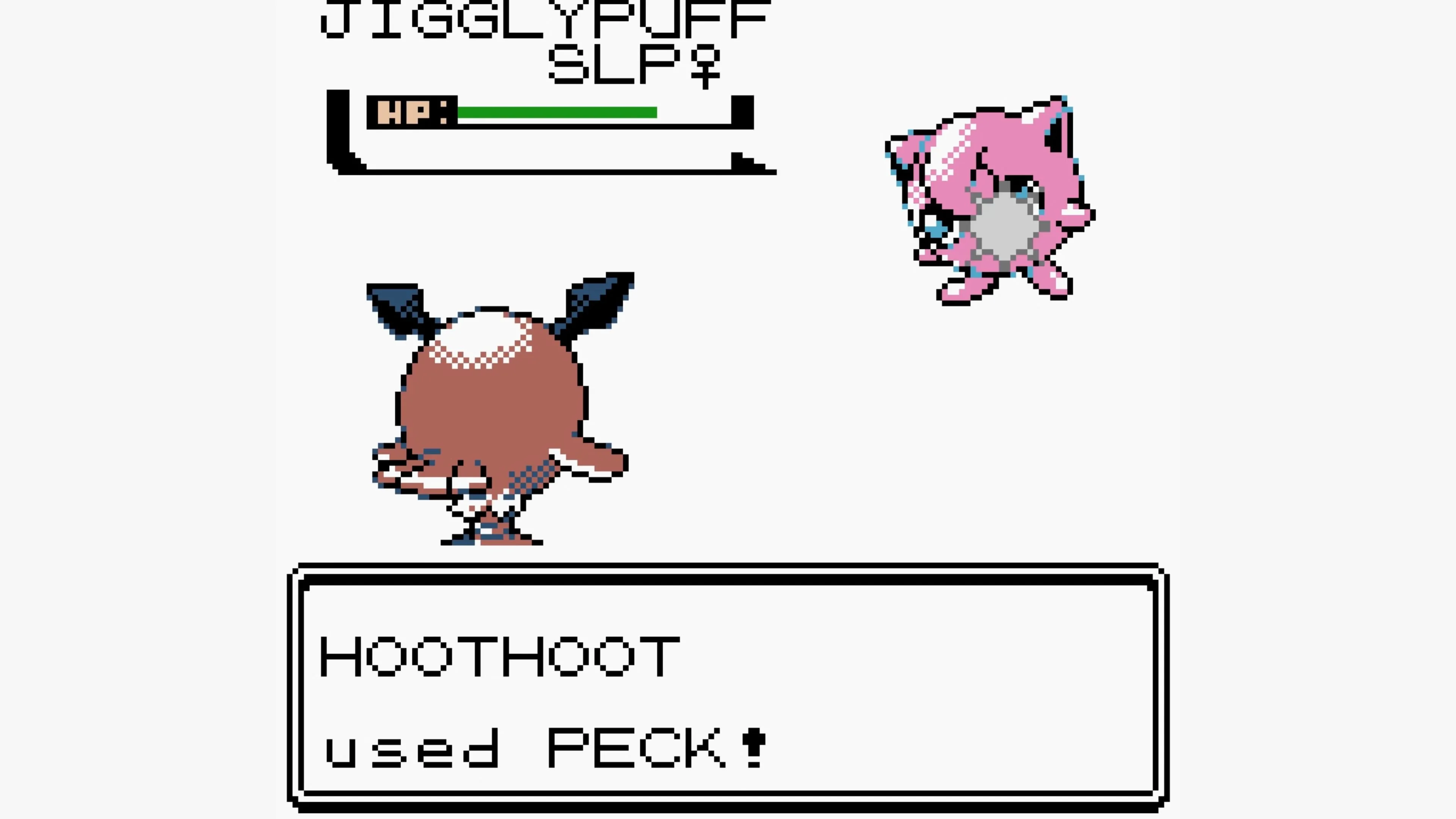Cảnh chiến đấu giữa các Pokémon trong ROM hack Prism, với đồ họa cải tiến từ bản gốc