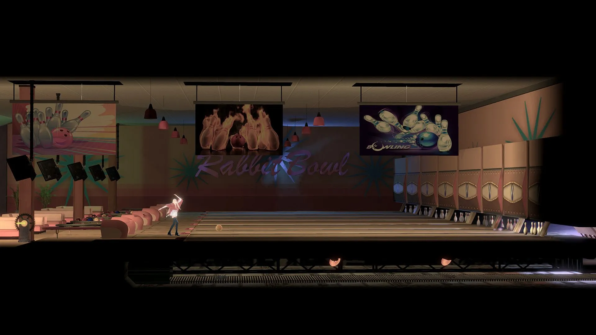 Cảnh chơi game The Missing J.J. Macfield, tập trung vào yếu tố giải đố và sự biến dạng cơ thể của nhân vật chính để vượt qua chướng ngại vật.