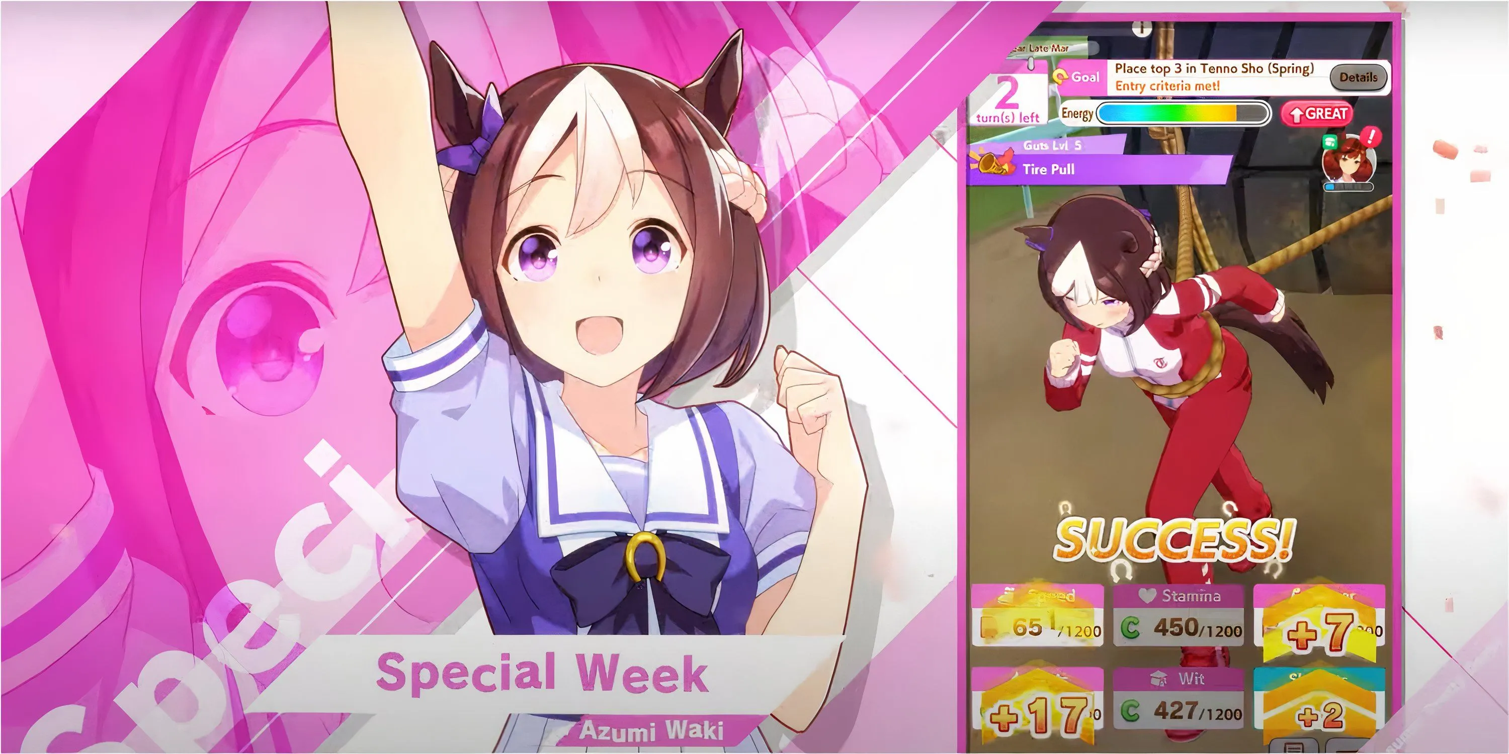 Cảnh đua kịch tính giữa các cô gái ngựa trong game Umamusume: Pretty Derby, thể hiện tốc độ và kỹ năng.