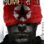 Cảnh game Homefront với quân đội Triều Tiên tiến vào vùng ngoại ô Hoa Kỳ, nhấn mạnh bối cảnh chiến tranh và đồ họa game FPS.