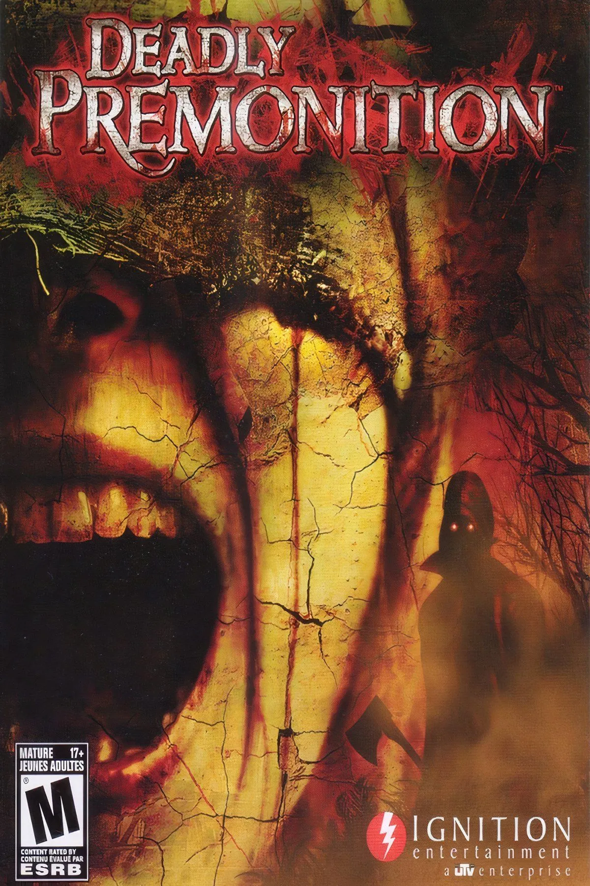 Cảnh game kinh dị sinh tồn Deadly Premonition với nhân vật chính Francis York Morgan trong bối cảnh u ám, thể hiện đồ họa và không khí game.