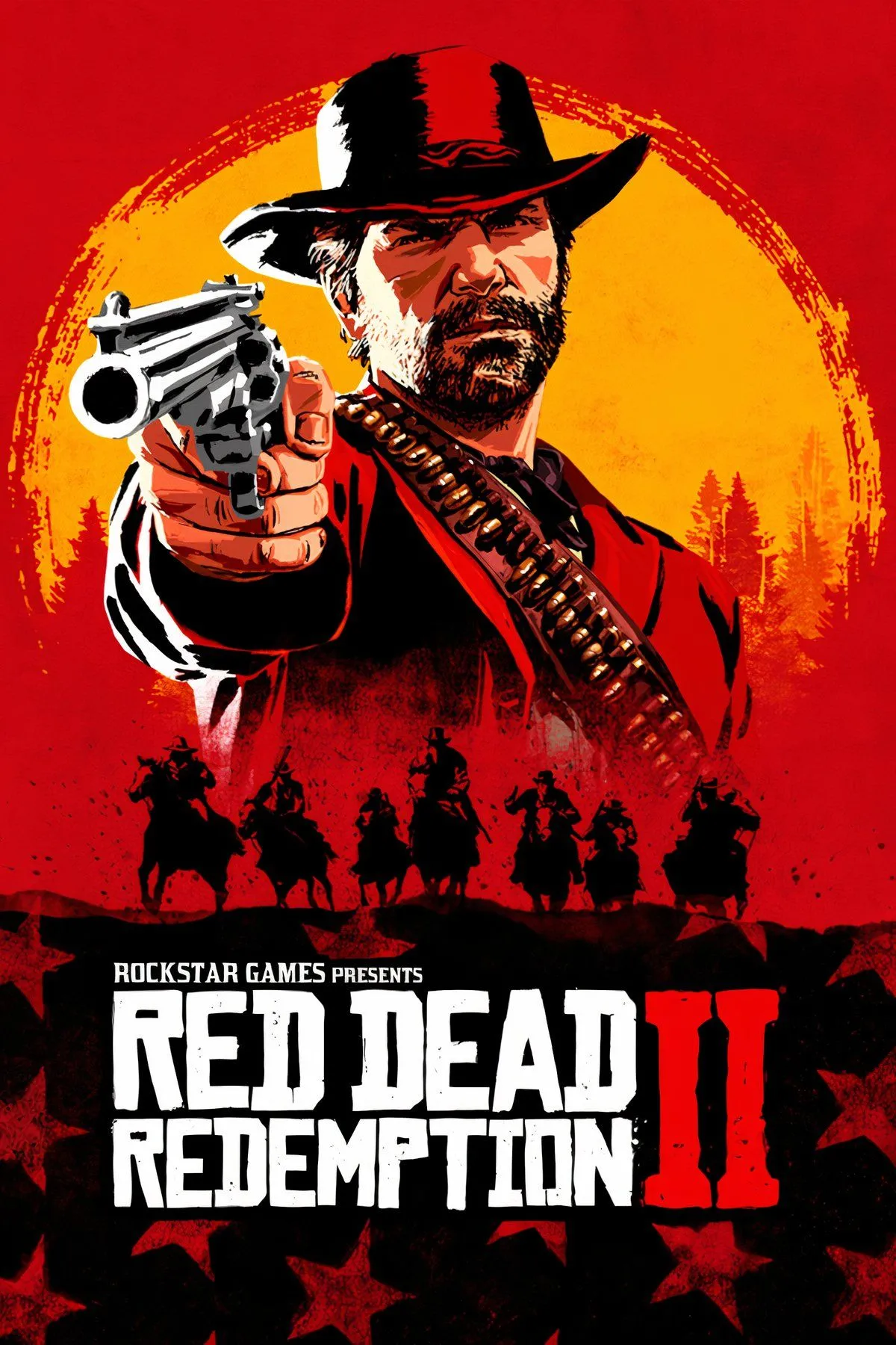 Cảnh quan thế giới mở rộng lớn trong Red Dead Redemption 2, một cao bồi cưỡi ngựa