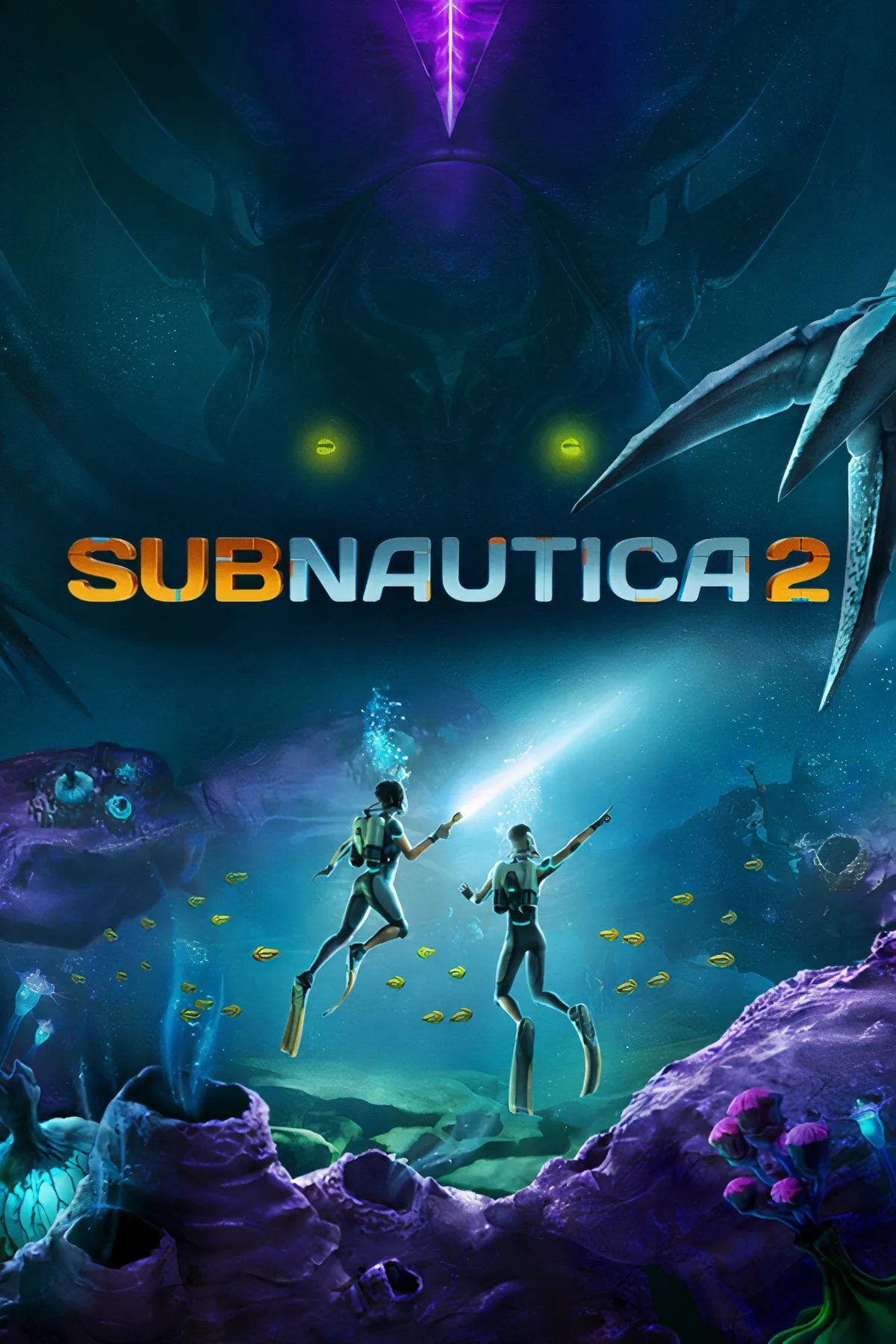 Cảnh tổng hợp từ Subnautica 2, thể hiện môi trường biển sâu bí ẩn và các sinh vật mới trong game.
