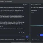 Chế độ tương tác của NotebookLM hiển thị hộp thoại hỏi đáp trong podcast