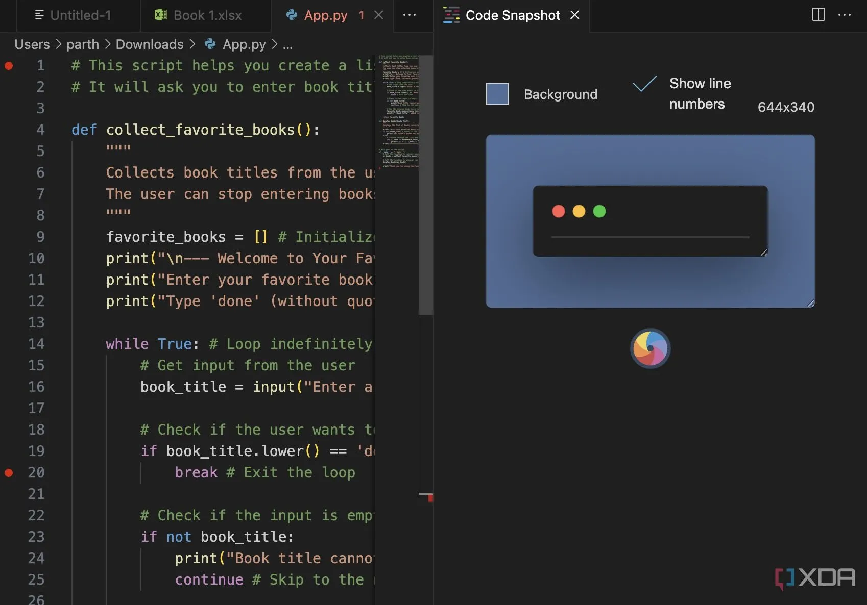 Chụp ảnh code chuyên nghiệp, đẹp mắt với Code Snapshot trong VS Code