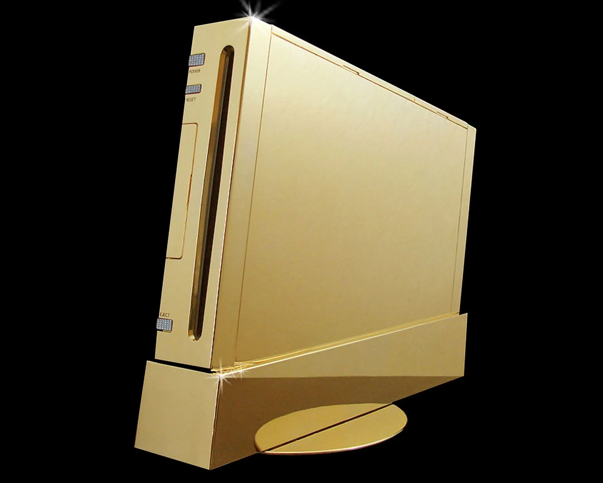 Console Nintendo Wii Supreme mạ vàng và kim cương sang trọng
