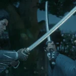 Cuộc đối đầu kiếm thuật trong Rise of the Ronin, một cảnh hành động kịch tính