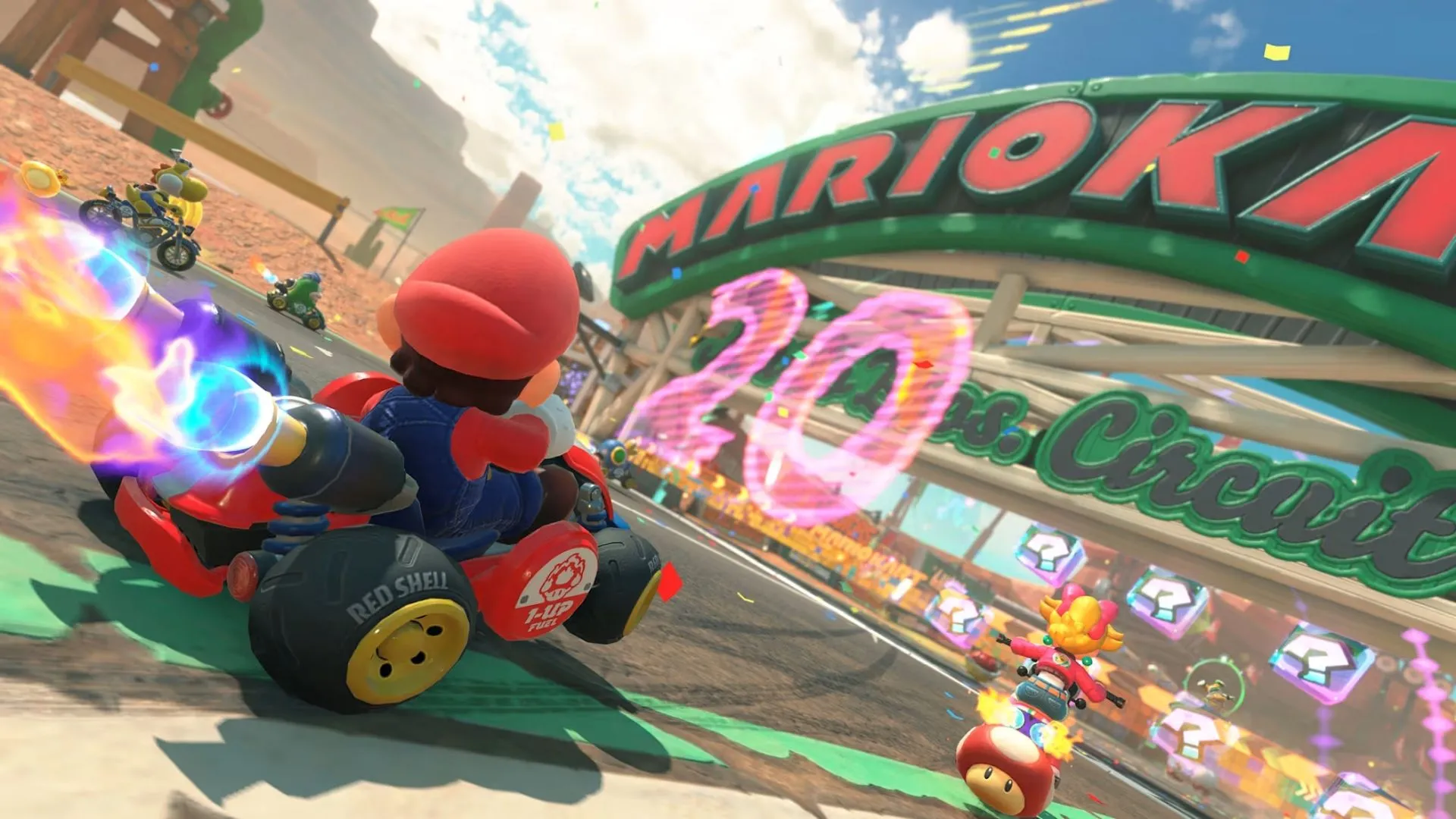 Đường đua Mario Kart World mới lạ với khả năng bám tường (wall driving) trên Switch 2.