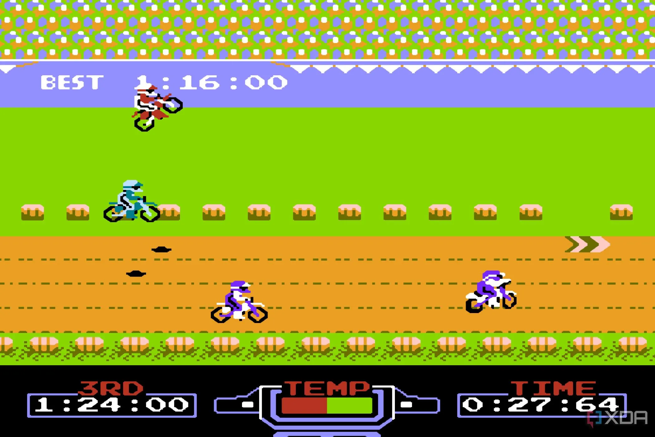 Game Excitebike trên hệ máy Nintendo Entertainment System (NES)