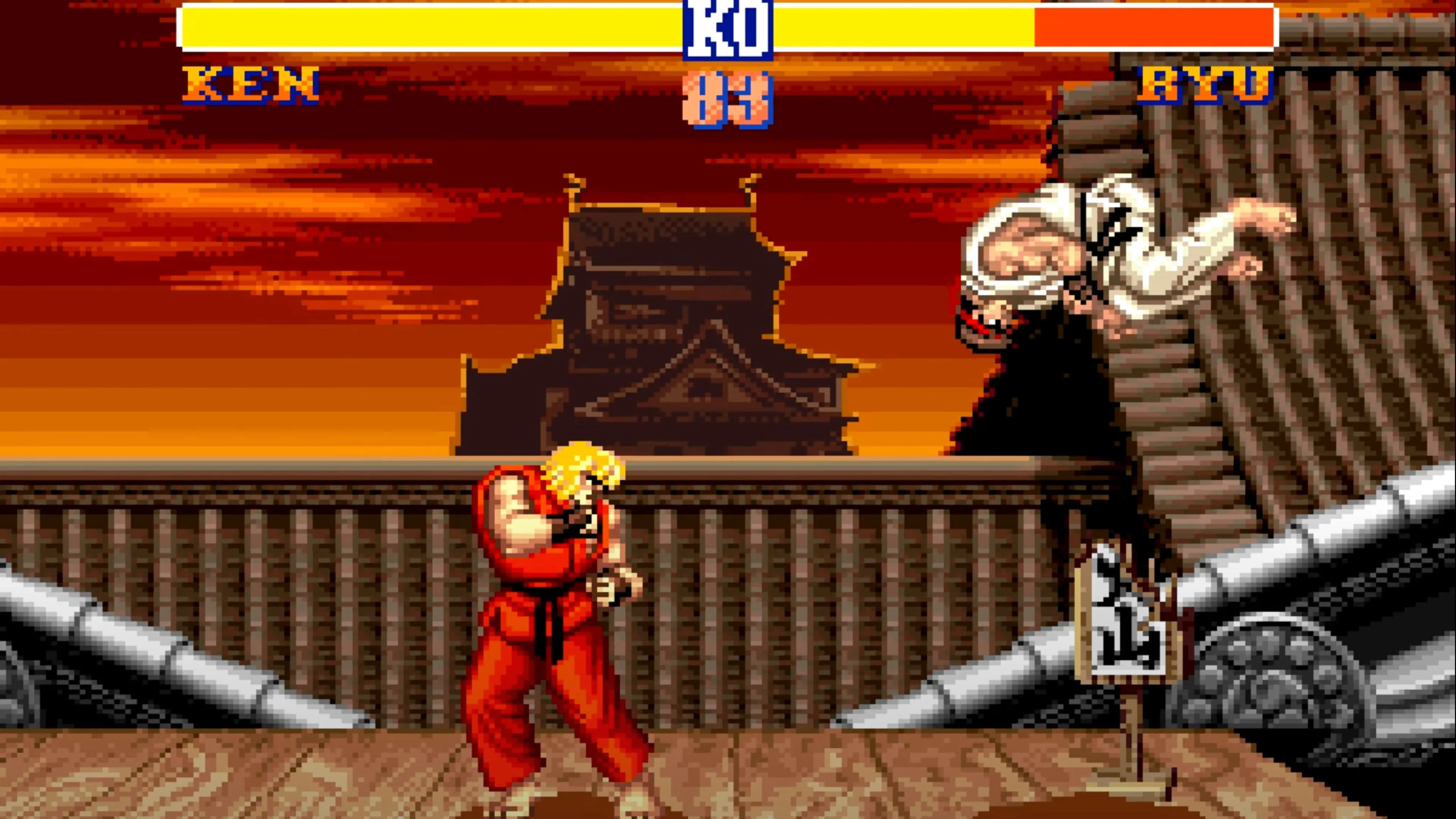 Giao diện chiến đấu của game Street Fighter II với nhân vật Chun-Li