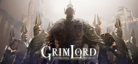 Giao diện chiến đấu trong game Grimlord với nhân vật cầm kiếm và khiên