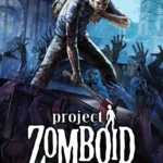 Giao diện chính của Project Zomboid, hiển thị thế giới game isometric với hiệu ứng sương mù.