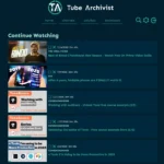 Giao diện chính của TubeArchivist hiển thị các tùy chọn quản lý và lưu trữ video YouTube cục bộ