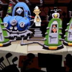 Giao diện game phiêu lưu Day of the Tentacle với các nhân vật hoạt hình đặc trưng