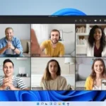 Giao diện Microsoft Teams hiển thị cuộc họp trên Windows 11