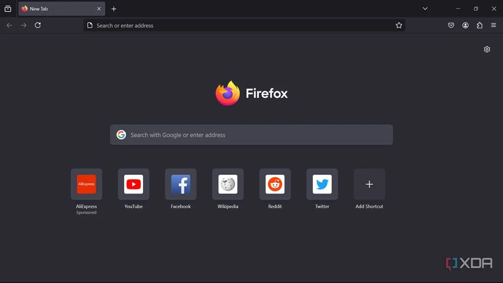 Giao diện người dùng của trình duyệt Firefox Portable tập trung vào quyền riêng tư và khả năng tùy chỉnh cao