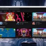 Giao diện người dùng đang duyệt các tựa game trên ứng dụng Google Play Games trên PC, hiển thị thư viện game phong phú.