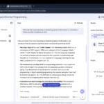 Giao diện người dùng Google NotebookLM hiển thị các nguồn tài liệu đã tải lên và khu vực trò chuyện AI, giúp người dùng tương tác và trích xuất thông tin quan trọng từ tài liệu.
