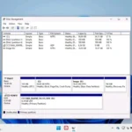 Giao diện Quản lý Đĩa trên Windows 11 vẫn giữ phong cách cũ, thể hiện sự thiếu nhất quán trong thiết kế hệ điều hành