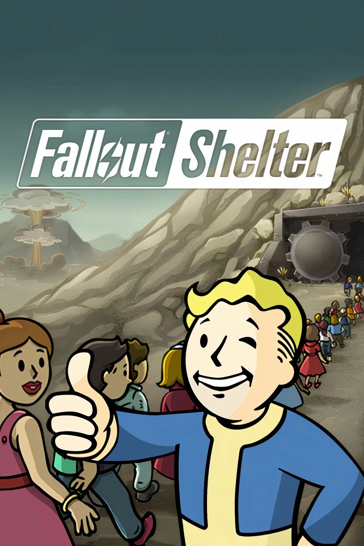 Giao diện quản lý hầm trú ẩn trong game Fallout Shelter, hiển thị các phòng ốc và cư dân đang hoạt động. Game sinh tồn nhẹ cho PC yếu.