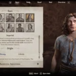 Giao diện tạo nhân vật Imperial trong Oblivion Remastered, liên quan đến trải nghiệm ma cà rồng