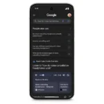 Giao diện tính năng Audio Overviews mới trong Google Search, hiển thị nút nghe tóm tắt bằng AI bên dưới mục "Mọi người cũng hỏi"