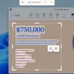 Giao diện tính năng trích xuất văn bản OCR trong Snipping Tool của Windows 11