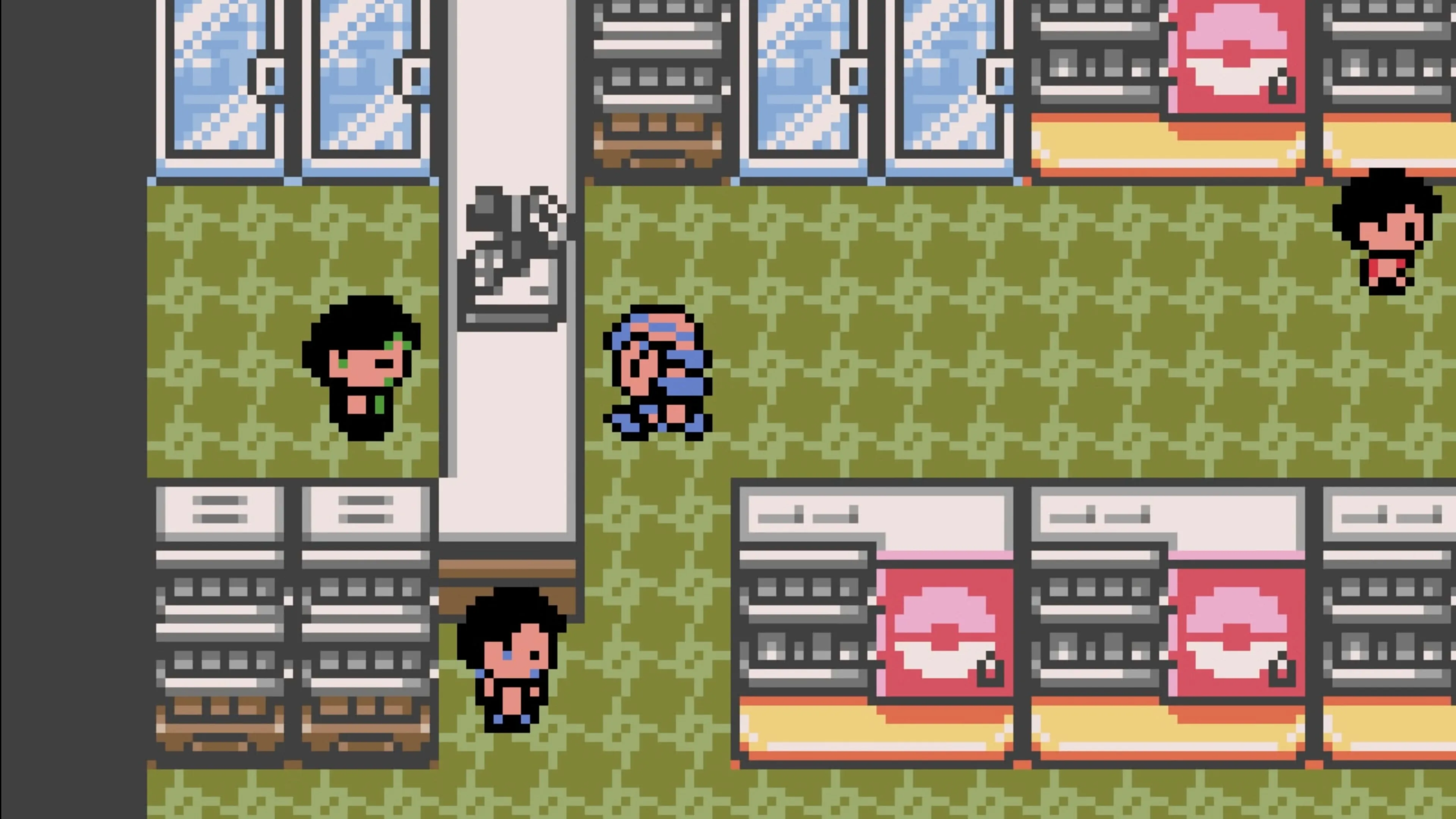 Giao diện tùy chỉnh nhân vật trong Pokémon Prism, cho phép người chơi thay đổi trang phục