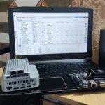 Giao diện web Proxmox trên laptop trong môi trường home lab