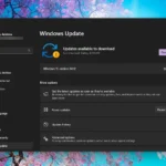 Giao diện Windows Update trong Cài đặt Windows 11 cho thấy trạng thái cập nhật hệ thống.