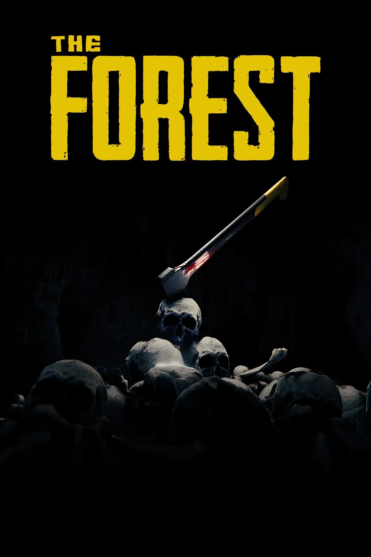 Hai người chơi đang đối mặt với sinh vật đột biến trong khu rừng của The Forest.