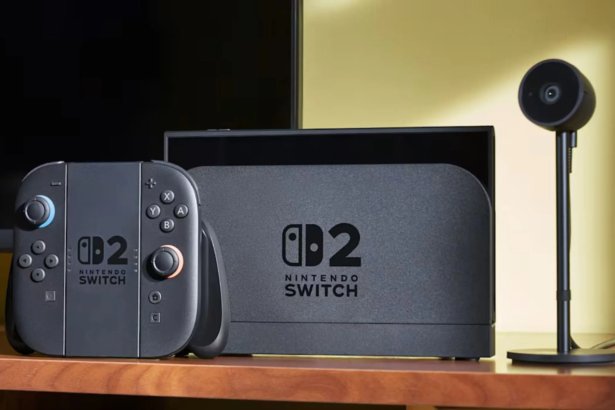 Hệ thống Nintendo Switch 2 với tay cầm Joy-Con và phụ kiện, minh họa quá trình chuyển dữ liệu từ máy Switch cũ.