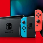 Hệ thống Nintendo Switch kết nối với TV hiển thị giao diện người dùng