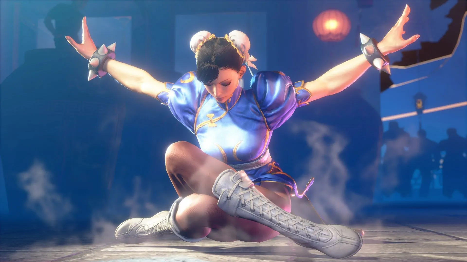 Hình ảnh Chun-Li trong Street Fighter 6, thể hiện phong cách chiến đấu mạnh mẽ và trang phục biểu tượng.