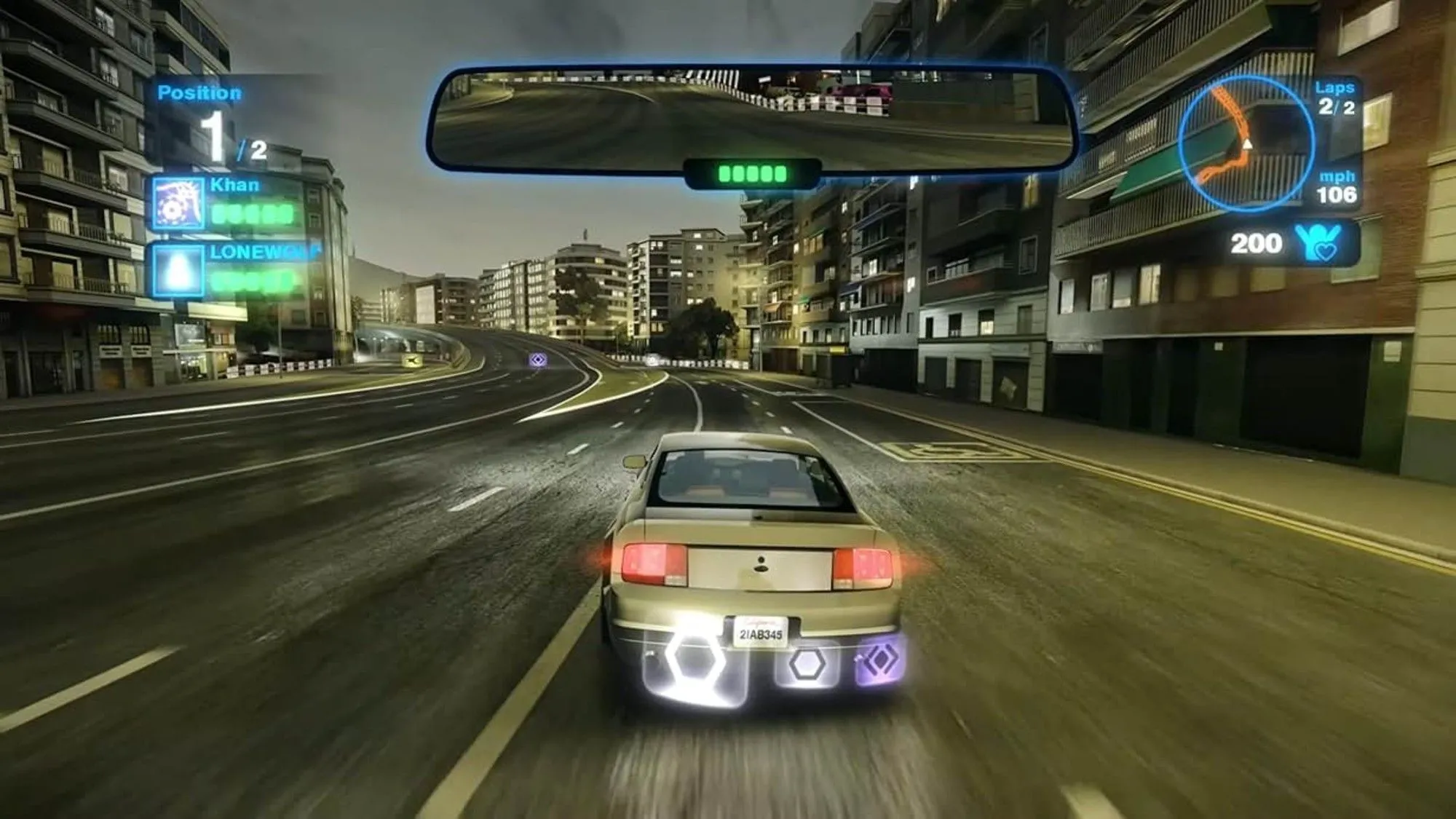 hình ảnh game đua xe Blur với hiệu ứng chiến đấu